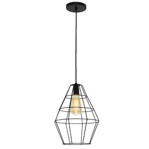 Lustre Pendente Aramado Balao 24Cm Preto Auremar