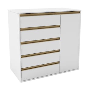 Cômoda 1 Porta 5 Gavetas