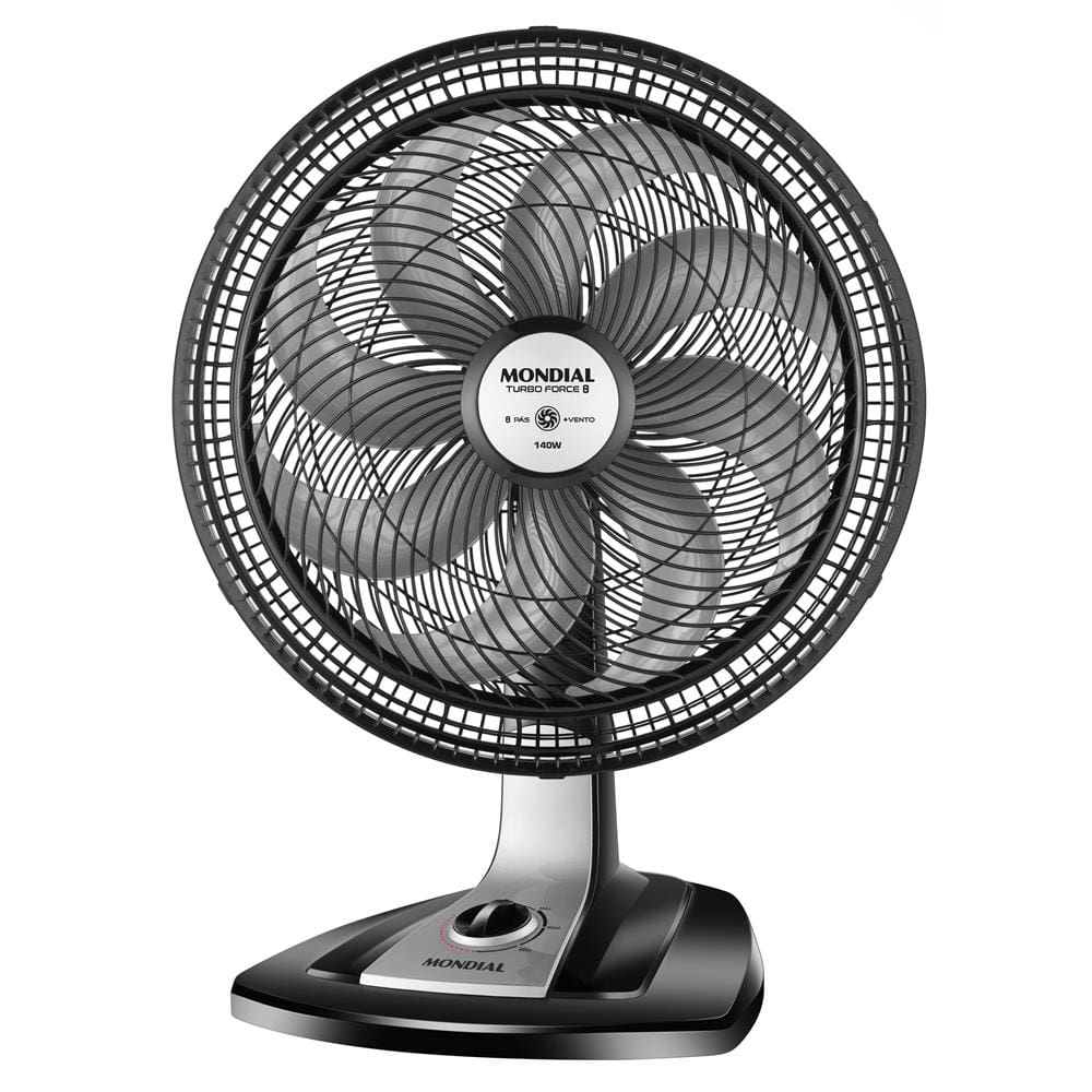 Ventilador de Mesa Mondial Turbo Force 8 40cm com 3 Velocidades - Preto - 110v