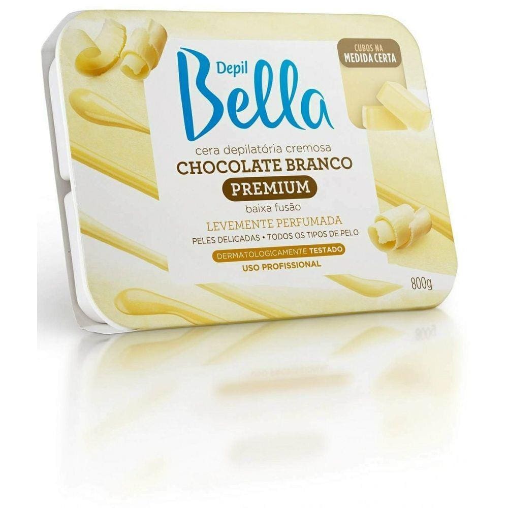 Depil Bella Cera Depilatória Chocolate Branco 800G