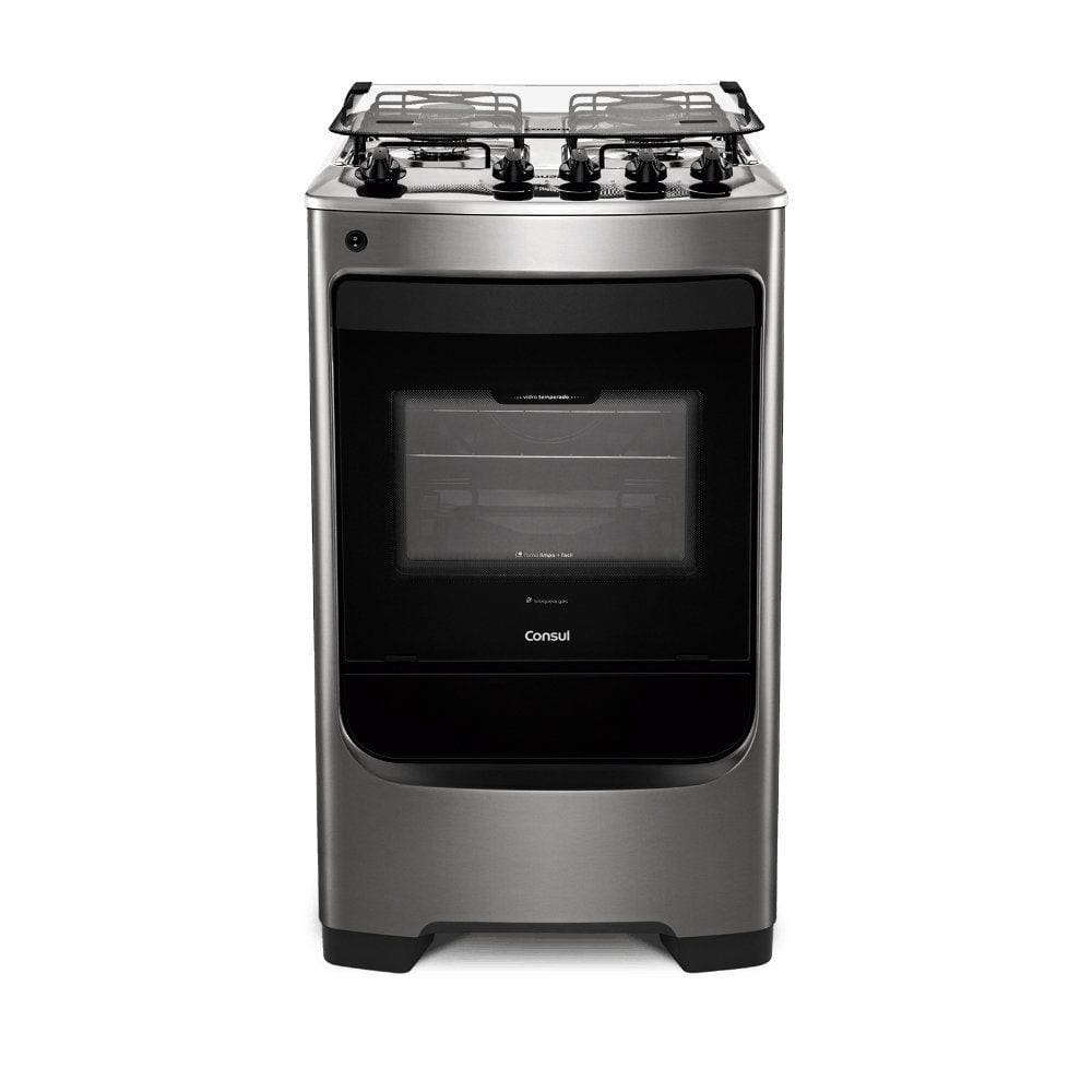 Fogão de Piso 4 Bocas à Gás Consul CFO4NAR com Acendimento Automático Inox Bivolt