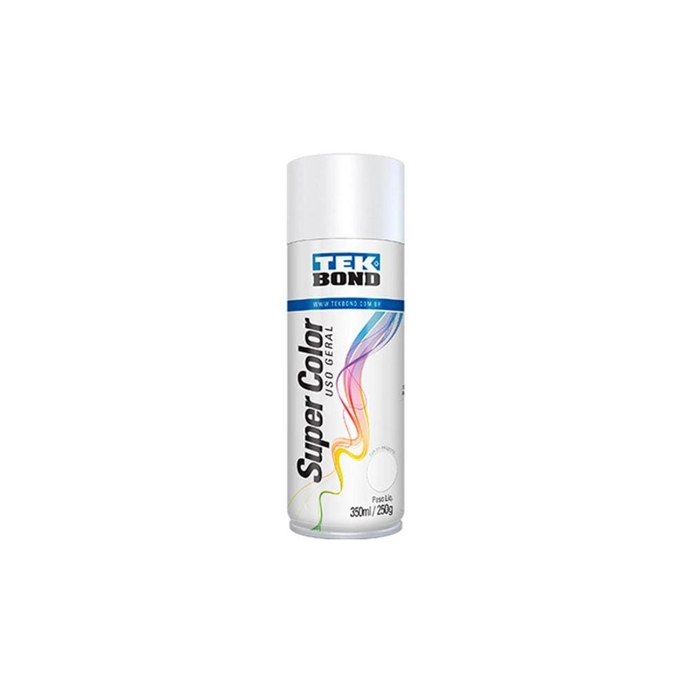 Tinta spray super color branco fosco 350ml Tekbond