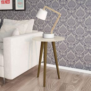 Mesa Lateral de Canto Sala de Estar Cor Off White