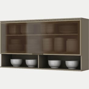 Armário Aéreo Henn Connect 120cm 1 Porta Basculante de Vidro - DUNA