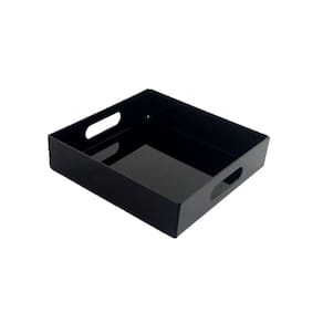 Bandeja de acrílico preto quadrada