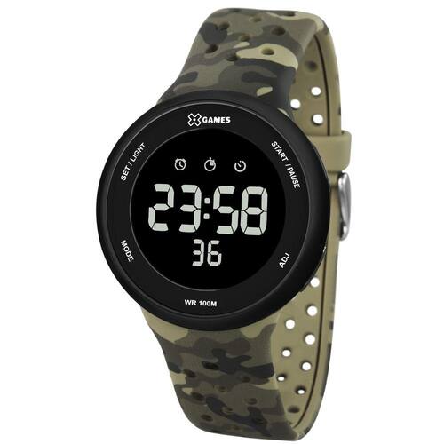 Menor preço em Relógio X-games Masculino Digital Xmppd486 Verde Camuflado