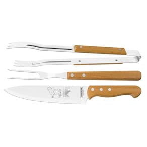 Jogo para Churrasco em Inox 3 Peças