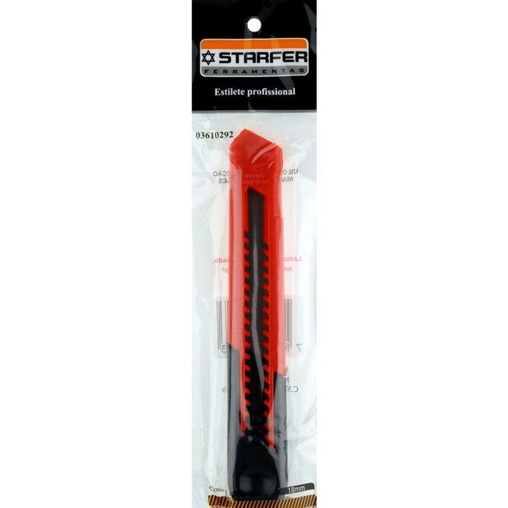 Estilete 18 mm Profissional com 24 Peças - Starfer