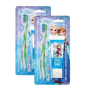 Kit Oral-B Stages Frozen 2 Escovas + 2 Cremes Dentais 100g