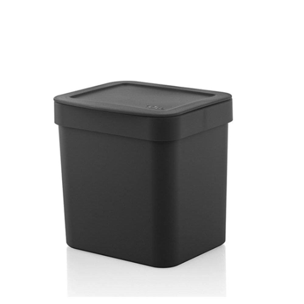 Lixeira Retangular para Pia Trium 2,5 Litros Preta Ou