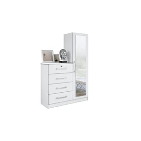 Cômoda Belize Plus com 01 Porta com Espelho e 04 Gavetas