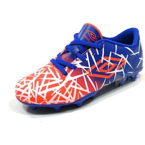 Chuteira Umbro GRASS 3 Campo Laranja/Azul Infantil