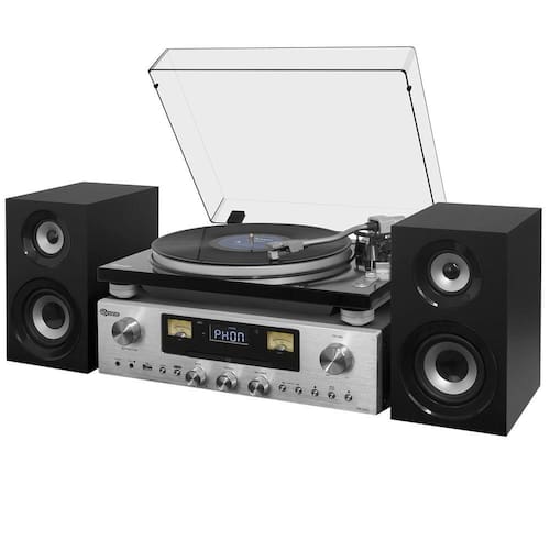 imagem-Vitrola Raveo Concert One Toca-Discos Rádio CD Bluetooth USB Bivolt