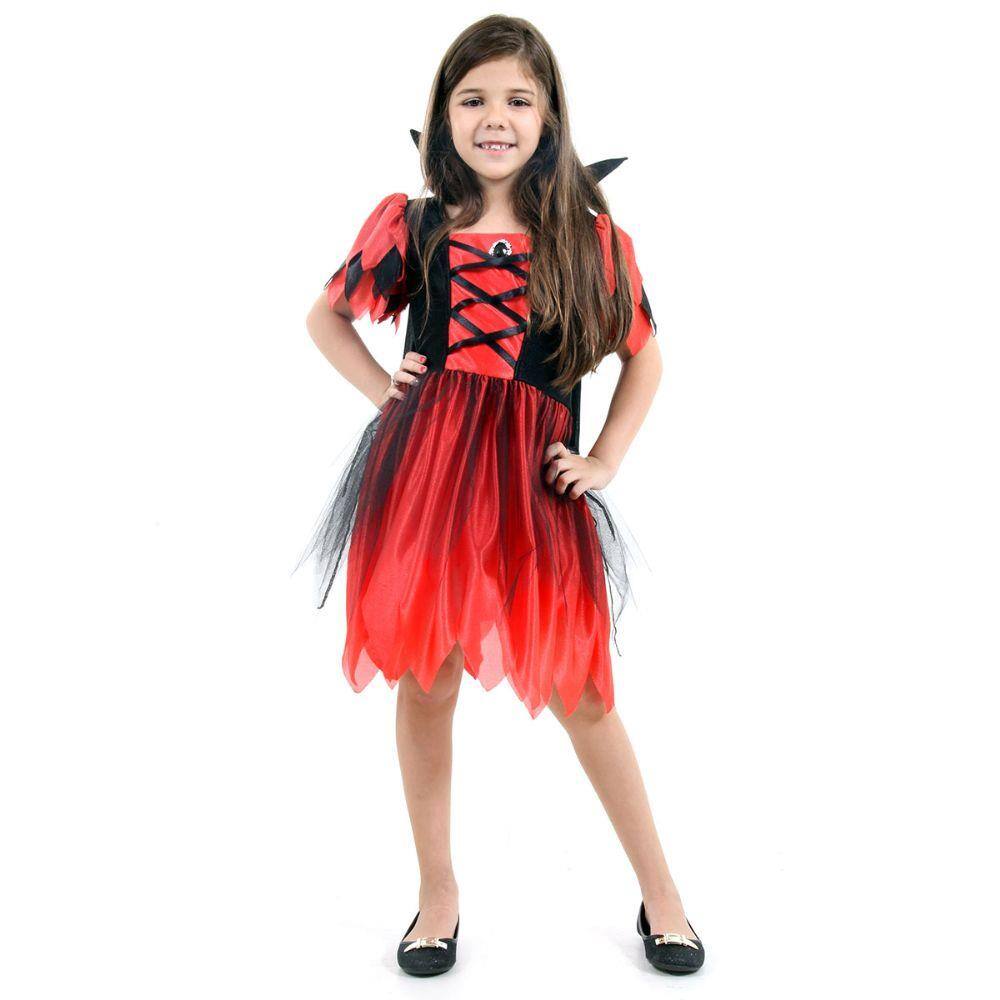 Fantasia Vampira Katrina Infantil - Halloween