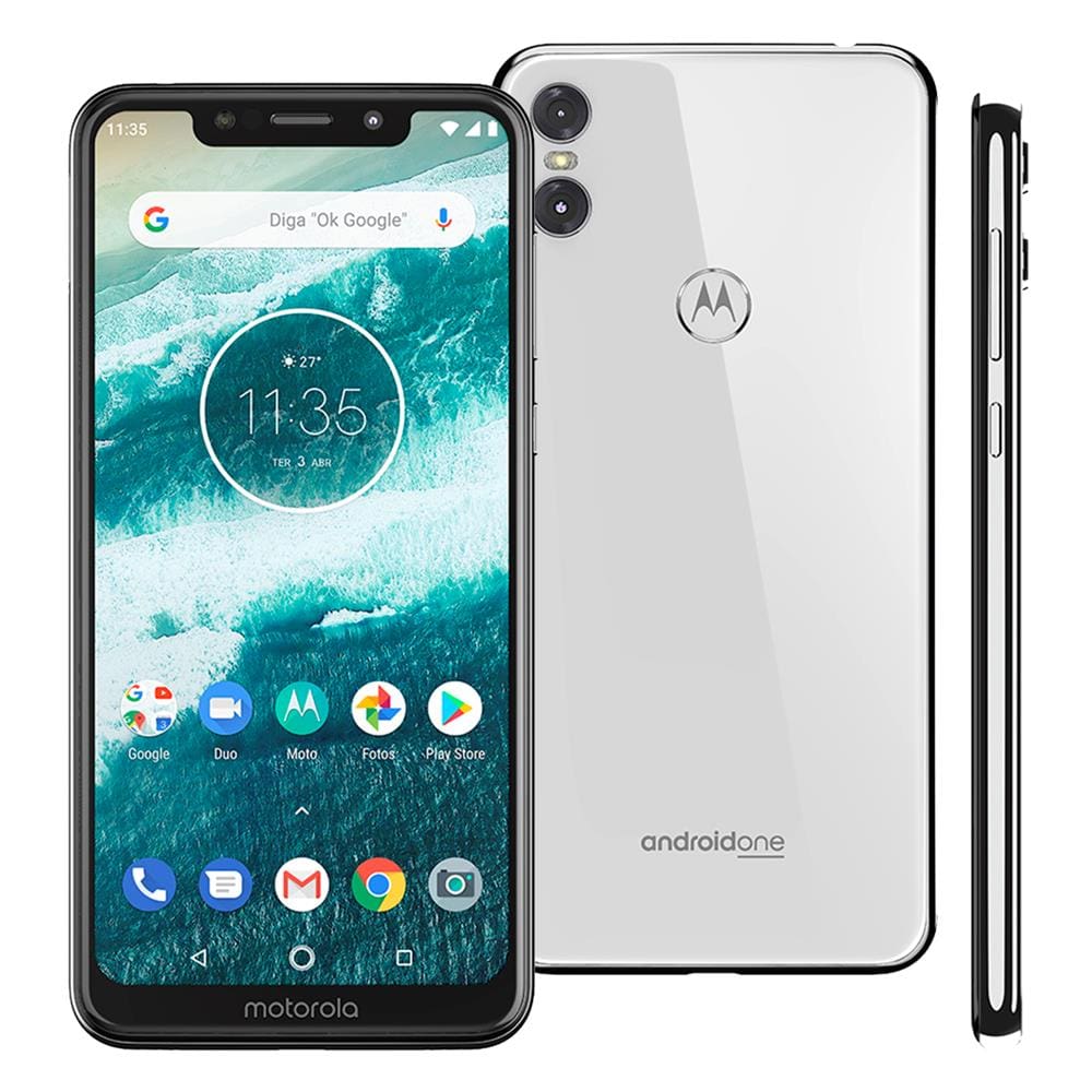 Smartphone Motorola One XT1941 Branco 64GB | Casas Bahia