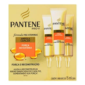 Kit Ampola Pantene Força e Reconstrução 15ml 3 Unidades