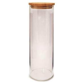 Pote hermético de vidro tampa bambu vika 1650 ml yoi