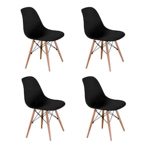 Conjunto com 4 Cadeiras Eames Eiffel Base Madeira