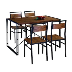 Conjunto de Mesa Wooden com 4 Cadeiras