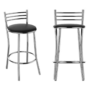 Banqueta Cozinha Cromada Redonda Veneza Alta 70cm - Flape
