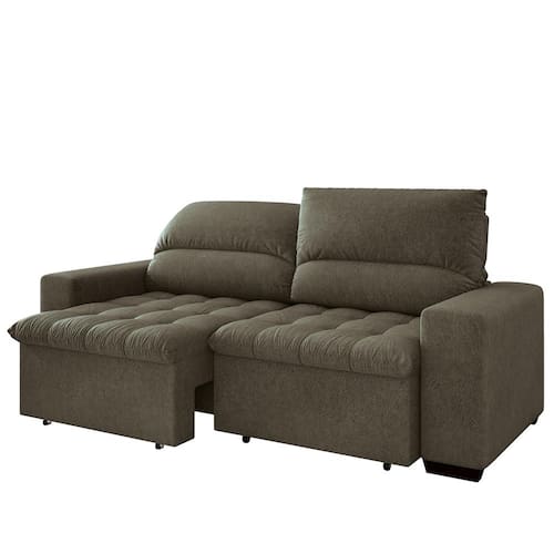 Sofá 4 Lugares Linoforte Terraza com Assento Retrátil e Encosto Reclinável em Tecido Suede 230 cm de largura é boa?