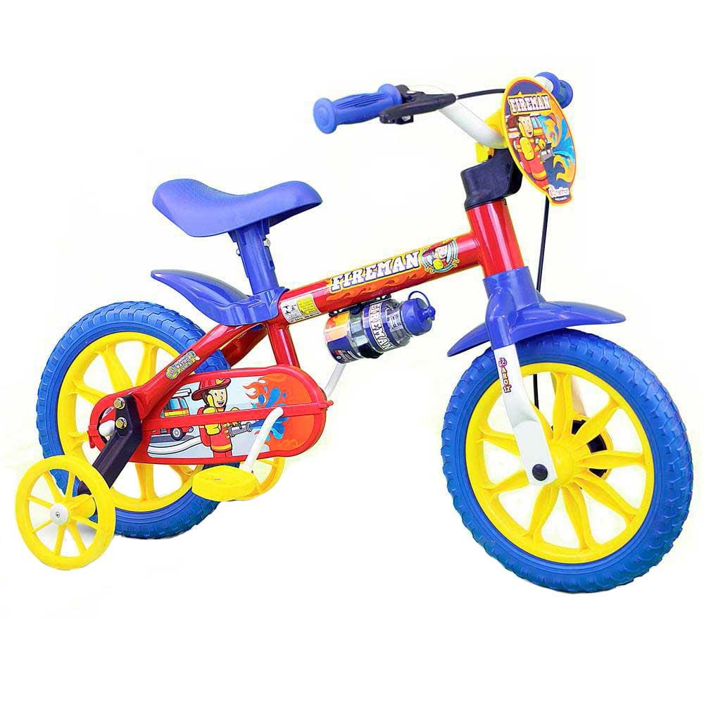 Bicicleta Aro 12 NATHOR Fireman - Vermelho/Azul