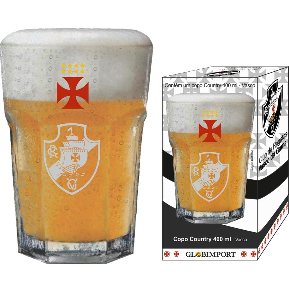 Copo Country para Cerveja Crisa Cruz Vasco – 400 ml