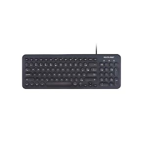 Teclado Multimídia Teclas Redondas Preto USB Multilaser - TC234