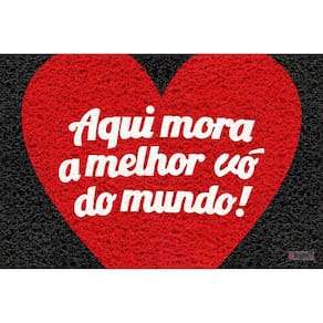Tapete Capacho Personalizado - Melhor vó do mundo 60x40