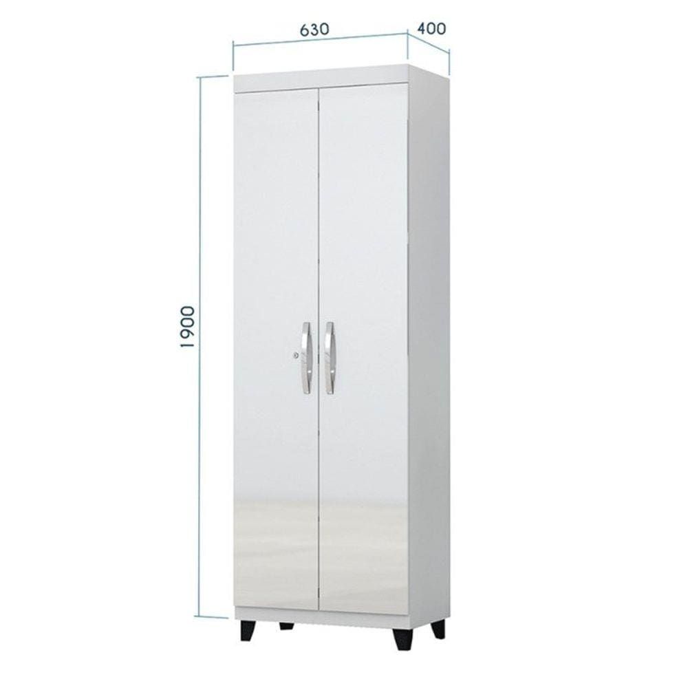 Armário Multiuso Asteca c/ 2 Portas e 5 Prateleiras - Valdemóveis