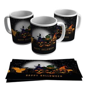 Caneca Dia das Bruxas Happy Halloween Abóbora Presente