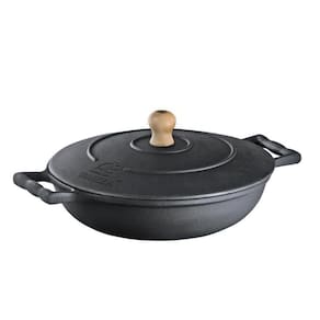 Frigideira Com Alça De Ferro E Tampa De Ferro 26 Cm