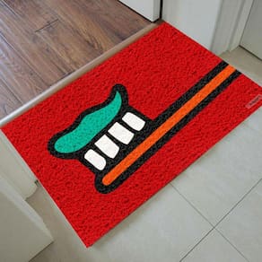 Tapete Capacho Personalizado - Escova de dentes 60x40