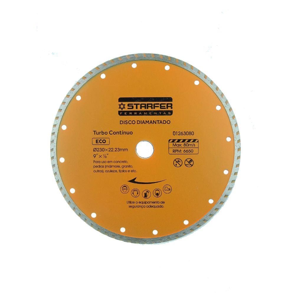 Disco Diamantado Turbo Starfer Eco 9 Polegadas