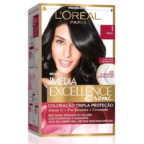 Kit Tintura Imédia Excellence L`Oréal Preto 1
