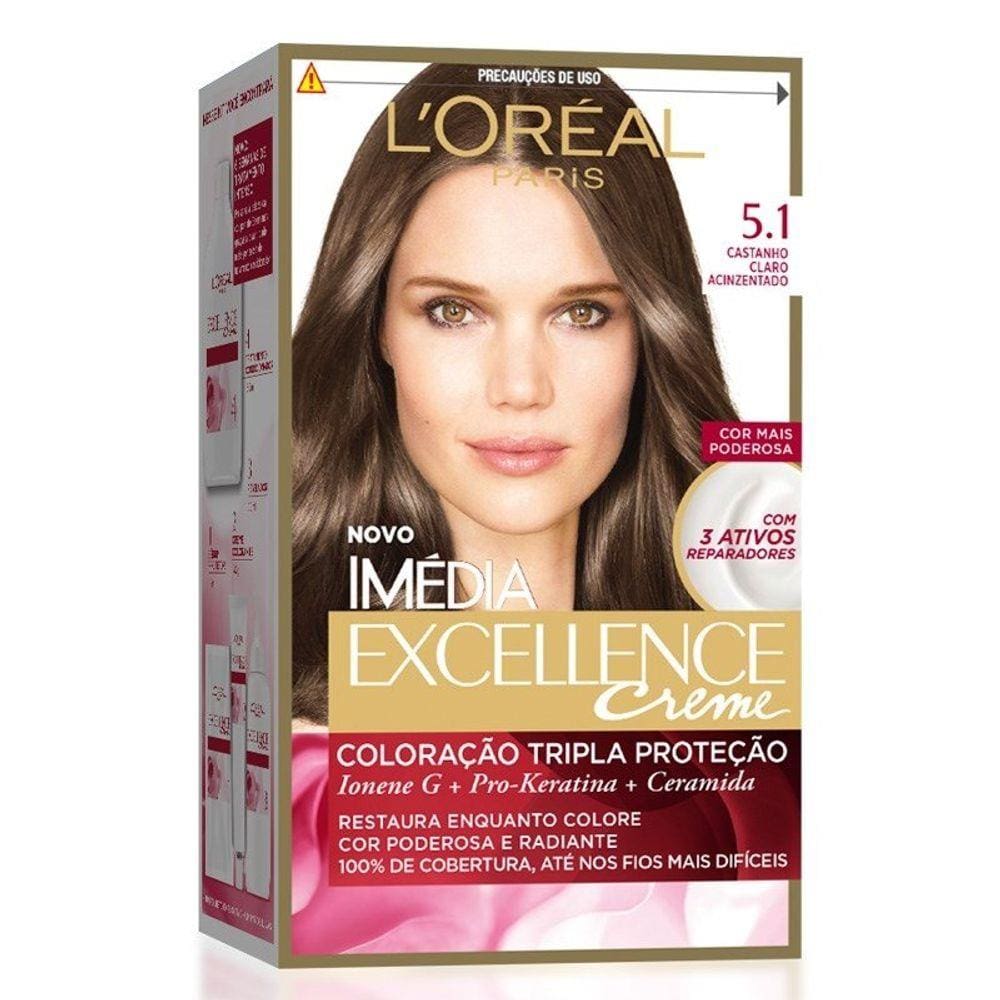 L`Oréal - Coloração DIARICHESSE 5 Castanho Claro sem amoníaco 50 ml