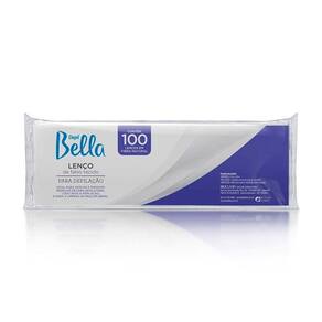 Lenço Depil Bella Falso Tecido Branco Com 100 Unidades