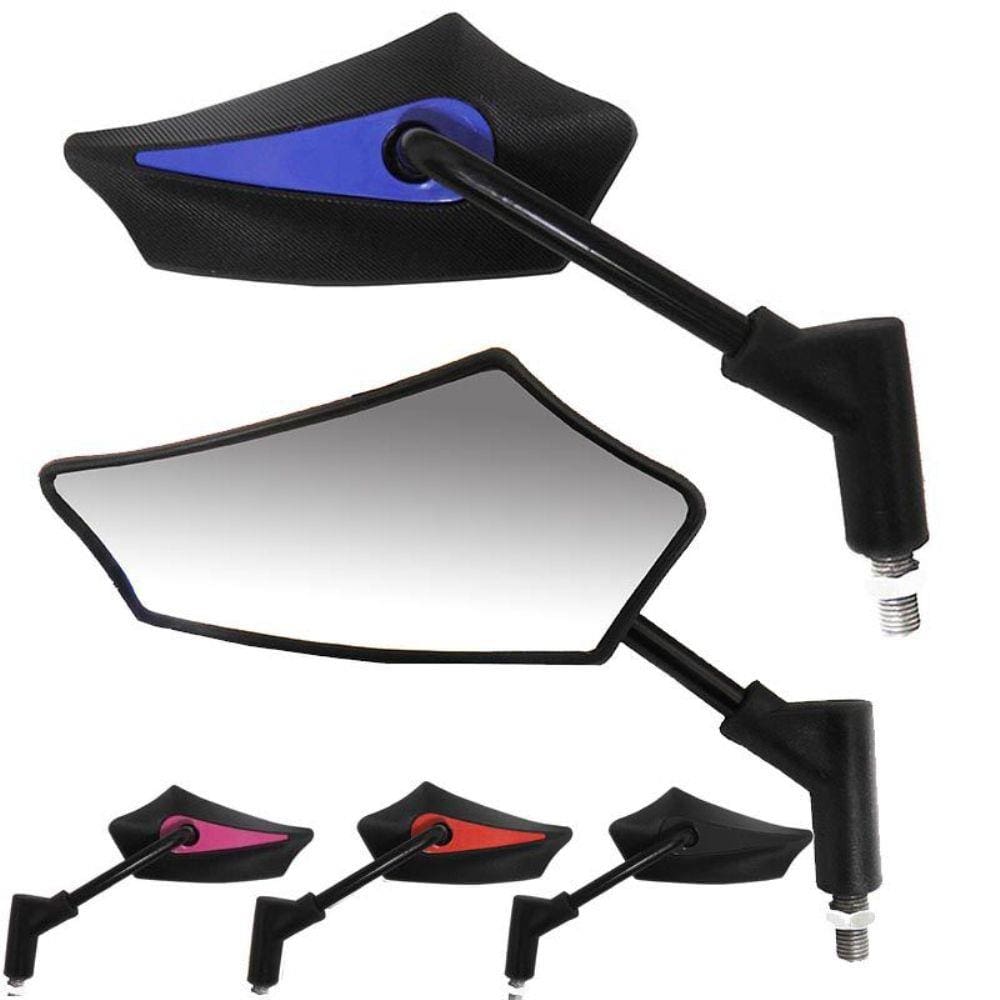Espelho Par Retrovisor Azul Gold Moto Motoqueiro Serve Em Todas Honda