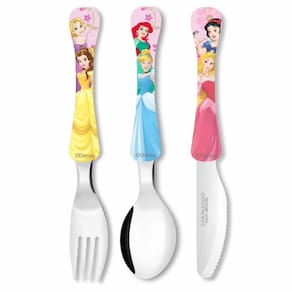 Jogo de Talheres infantil Disney Kids Simonaggio 3 peças - Princesas