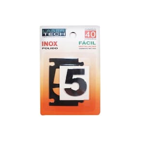 Algarismo Para Apartamentos - Nº 5 - Inox Polido - 4cm