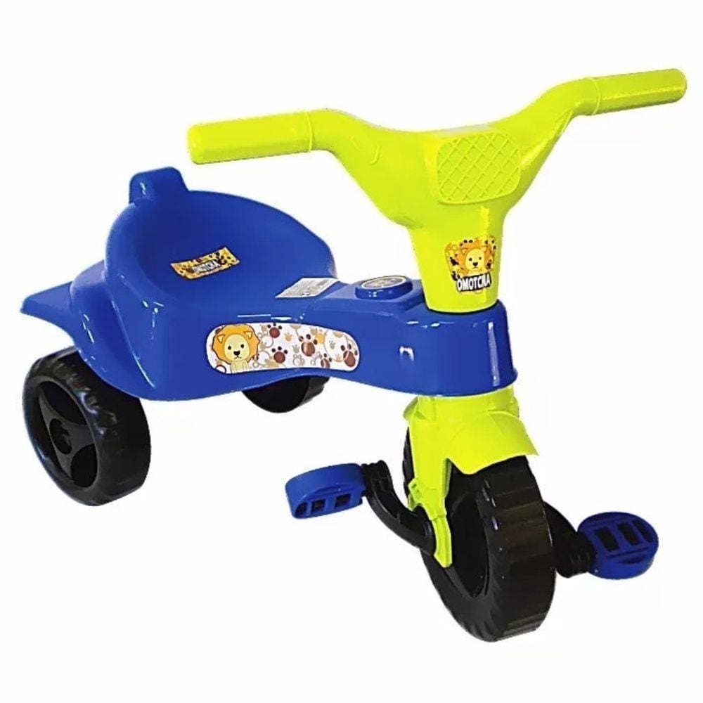 Triciclo Infantil Festa Azul Bebe Com Empurrador Motoca