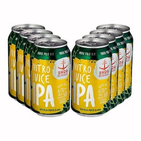 Pack 8 cervejas Imigração Nitro Juice Ipa 350ml lata