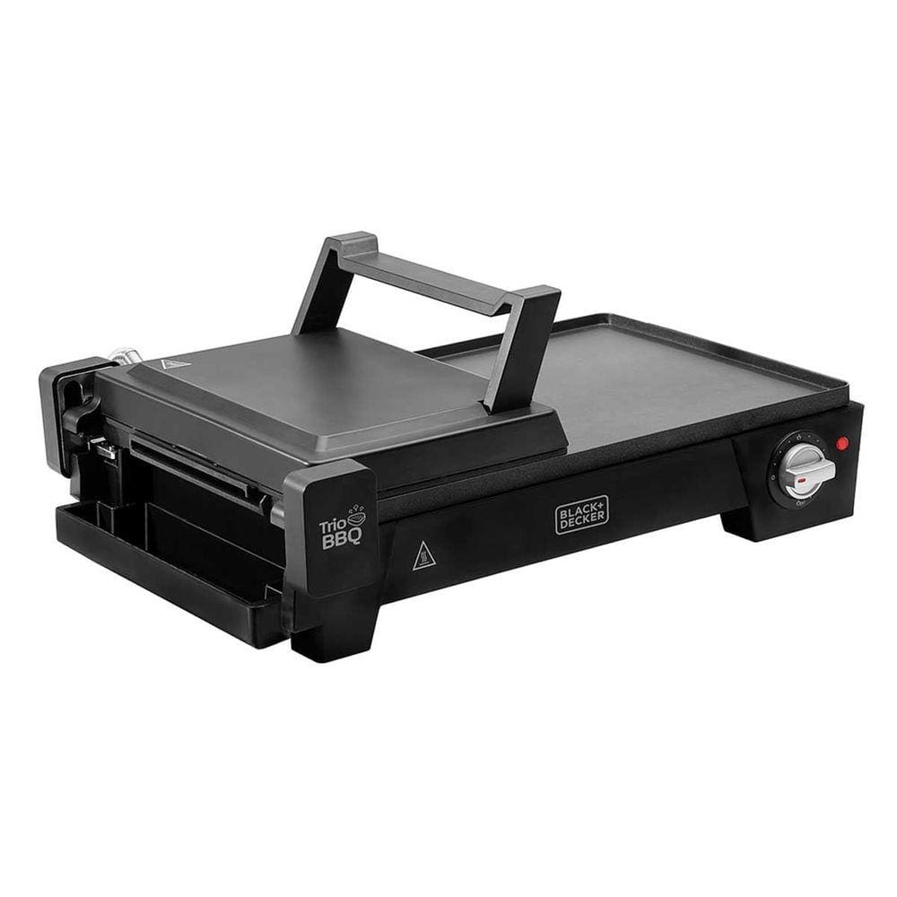 Grill 3 em 1 black decker g2200 abertura 180 graus preto 220 Black