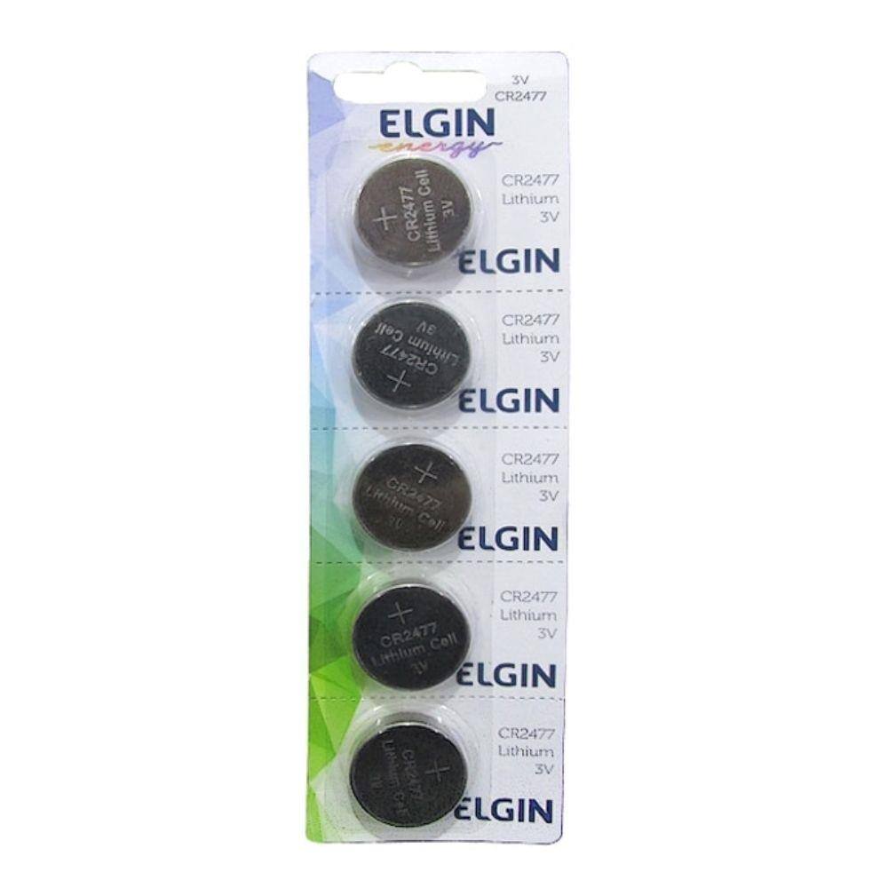 Bateria Moeda Cr2477 3v Pilha Lithium Elgin com 20 Unidades