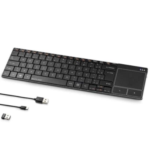 imagem-Teclado Para Smart Tv Sem Fio Com Touch Pad