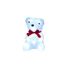Enfeite Luminoso Ursinho Fofinho de Acrílico c/ 18 LEDS Chibrali