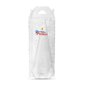 Vela Piramide Frisada Branca 15cm Natal Produtos Parabéns