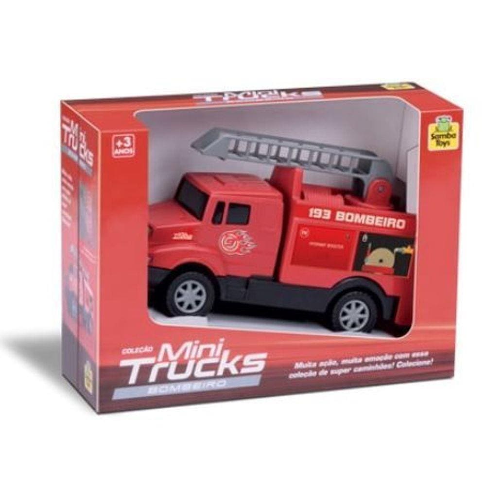 Caminhão Mini Truck Carrinho Bombeiro Fire - 129106