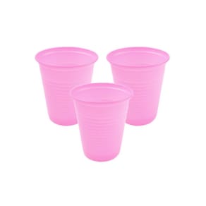 Copo de Plástico Descartável Rosa 200ml Pacote c/ 50un Trik Trik