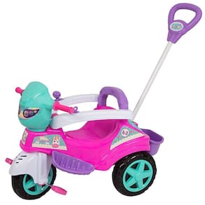 Triciclo Mototico Passeio Pedal Rosa 693 Velotrol Infantil Motoca